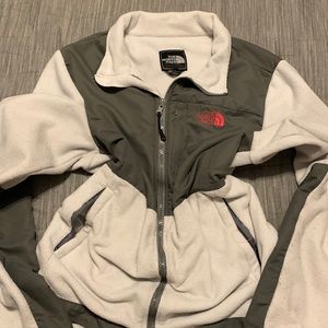 North Face Zipper Jacket - White/Gray/Pink